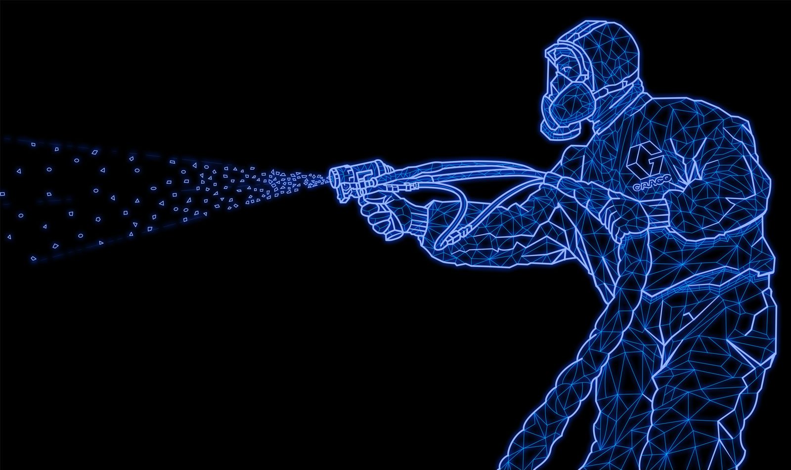 Spray foam contractor — wireframe illustration